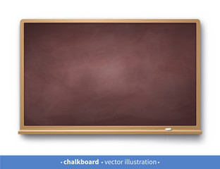 Fototapeta premium Brown vintage chalkboard with wooden frame