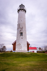 Tawas Point lighthouse on Lake Huron in Michigan, USA.