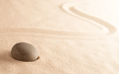 Fototapeta na wymiar Mindfulness zen meditation stone for concentration and focus.