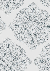 shabby abstract damask seamless vector victorian pattern wallpapper
