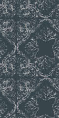 shabby abstract damask seamless vector victorian pattern wallpapper
