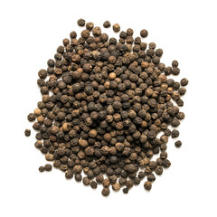 Black pepper isolated on white background 