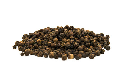 Black pepper isolated on white background 