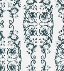 shabby abstract damask seamless vector victorian pattern wallpapper