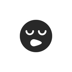 Fototapeta premium Sleepy smile vector icon