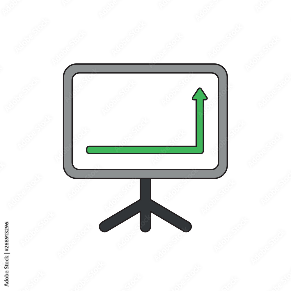 Poster vector icon concept of sales chart arrow down and up.