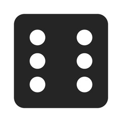 Dice number six icon