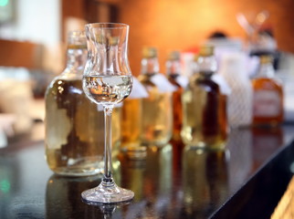 glass with cachaça, Brazilian brandy