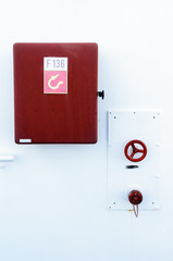 Fire hose and water supply on board a ship