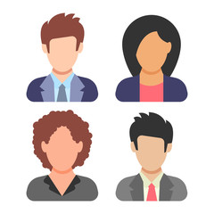 People icon in flat style