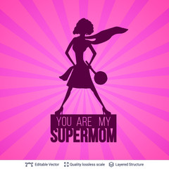 Mother's Day greeting card banner vector template.