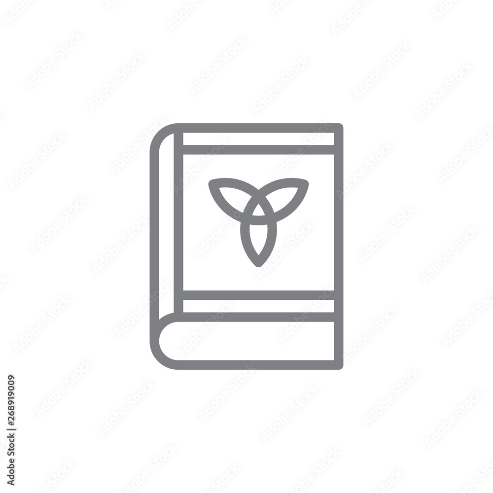 Poster celtic icon. element of myphology icon. thin line icon for website design and development, app devel