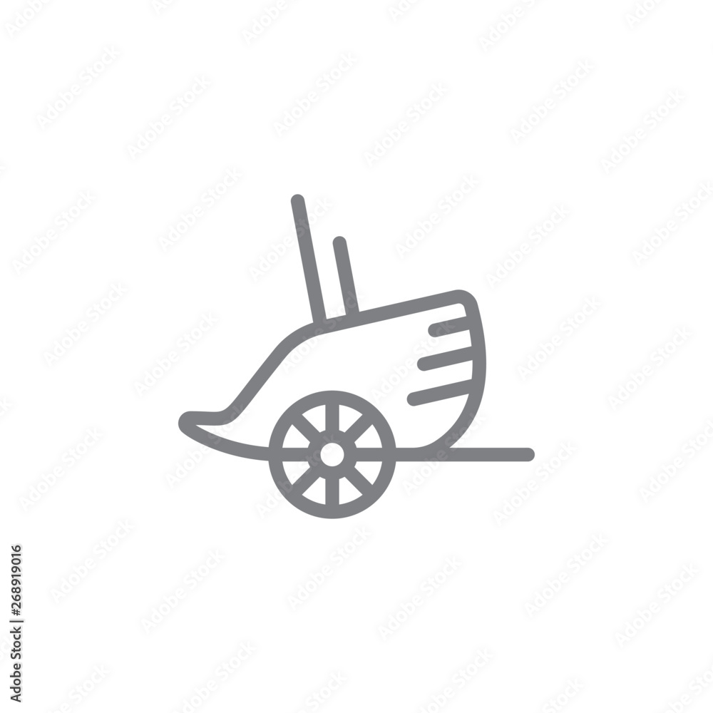 Poster chariot icon. element of myphology icon. thin line icon for website design and development, app deve