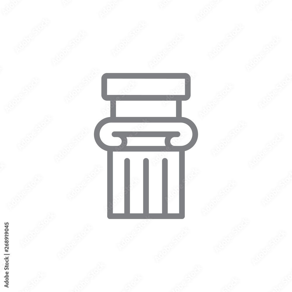 Aufkleber column icon. element of myphology icon. thin line icon for website design and development, app devel