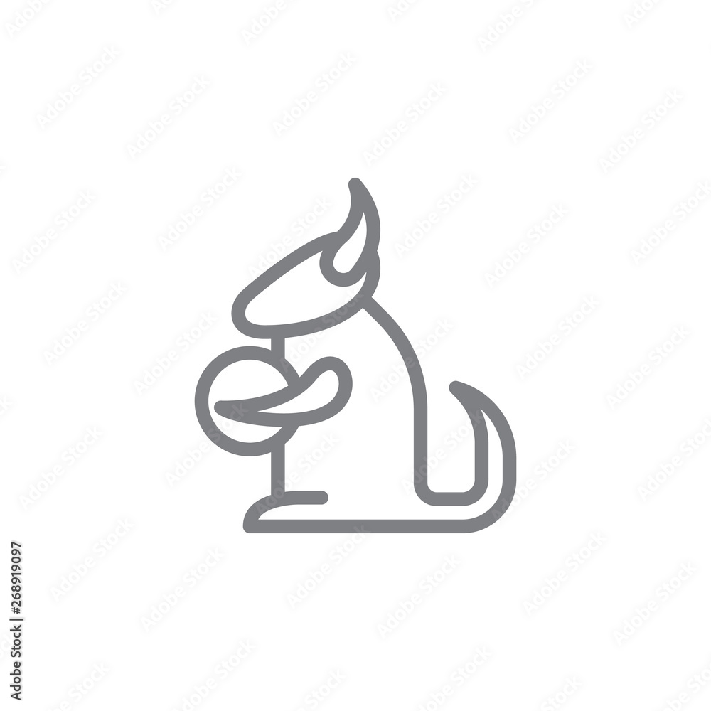 Poster dragon icon. element of myphology icon. thin line icon for website design and development, app devel