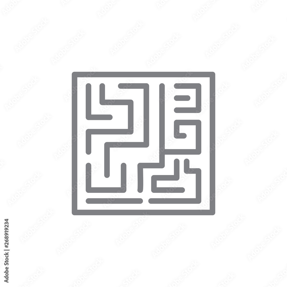 Aufkleber labyrinth icon. element of myphology icon. thin line icon for website design and development, app de