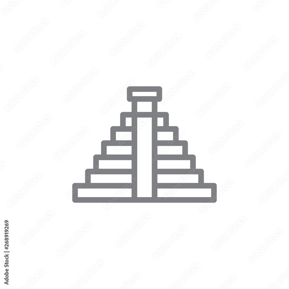 Aufkleber mayan icon. element of myphology icon. thin line icon for website design and development, app develo