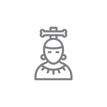 Mayan icon. Element of myphology icon. Thin line icon for website design and development, app development. Premium icon