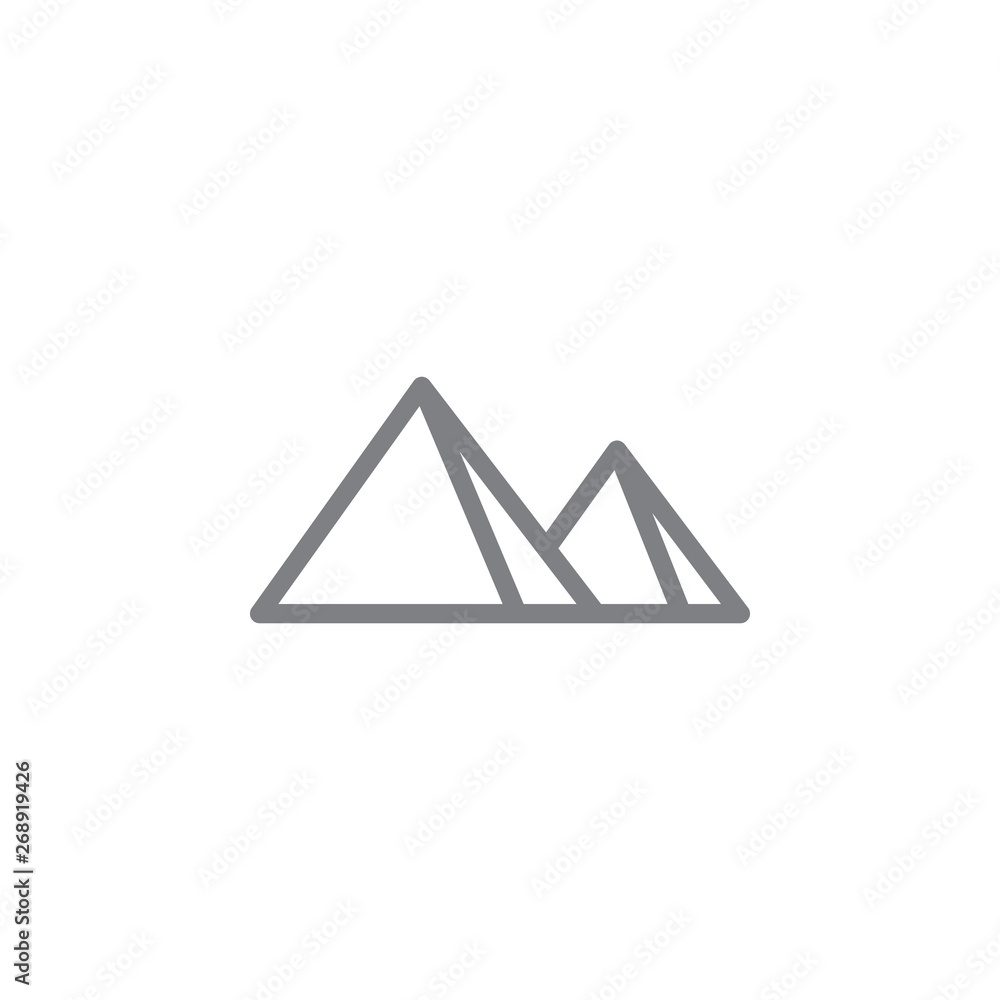 Poster pyramids icon. element of myphology icon. thin line icon for website design and development, app dev