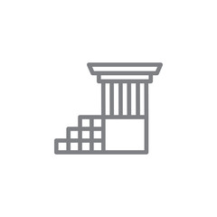 ruins icon. Element of myphology icon. Thin line icon for website design and development, app development. Premium icon