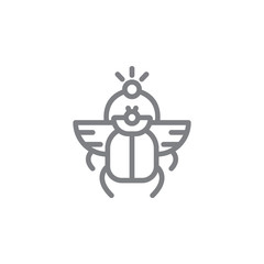 scarab icon. Element of myphology icon. Thin line icon for website design and development, app development. Premium icon