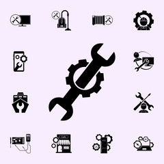 Gear, Wrench icon. Repair icons universal set for web and mobile