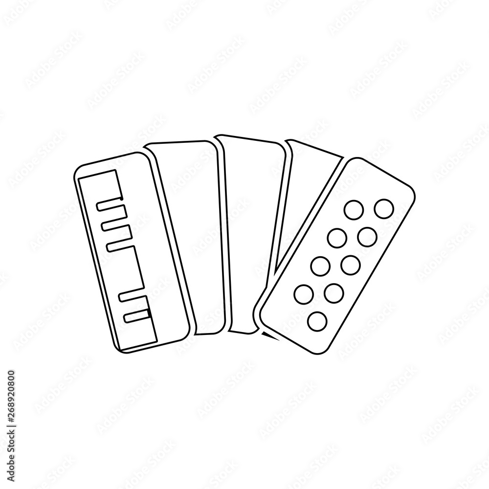 Poster accordion icon. element of russia for mobile concept and web apps icon. outline, thin line icon for 