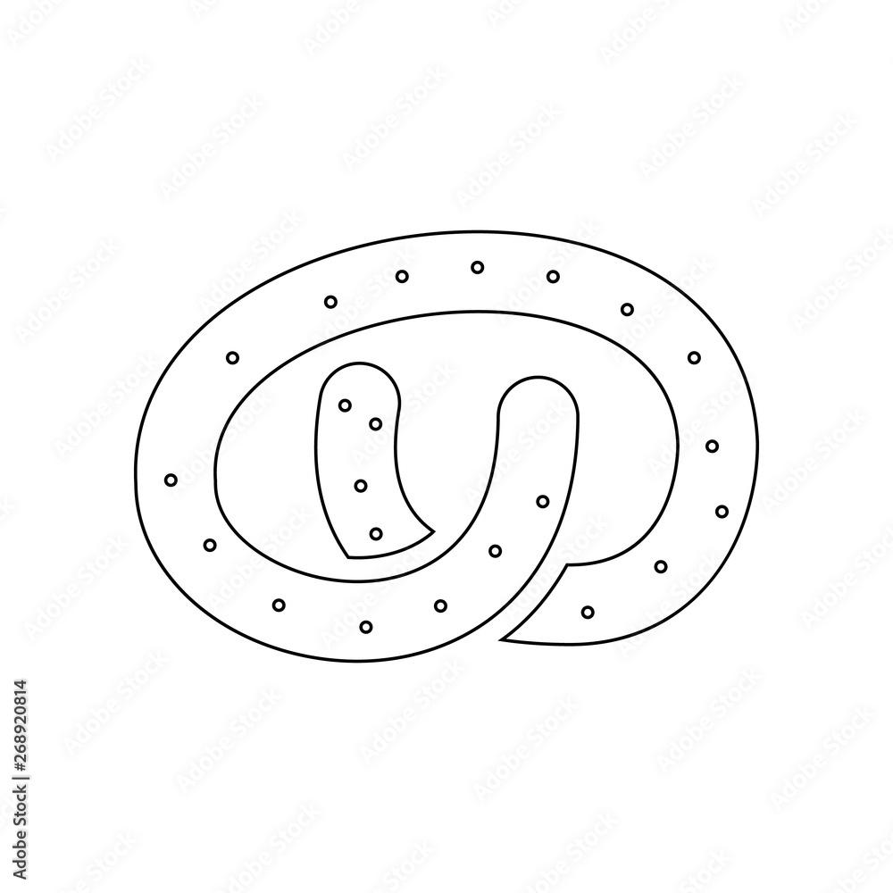 Poster bagel icon. element of russia for mobile concept and web apps icon. outline, thin line icon for webs