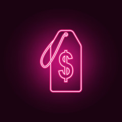 dollar sign neon icon. Elements of Sale set. Simple icon for websites, web design, mobile app, info graphics