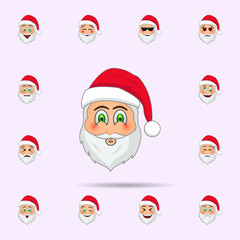 Santa Clause in whistle emoji icon. Santa claus Emoji icons universal set for web and mobile