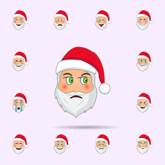 Santa Clause in neutral emoji icon. Santa claus Emoji icons universal set for web and mobile