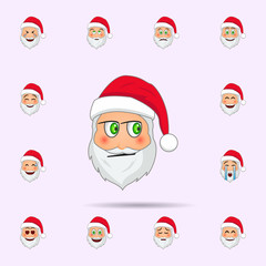 Santa Clause in indifference emoji icon. Santa claus Emoji icons universal set for web and mobile