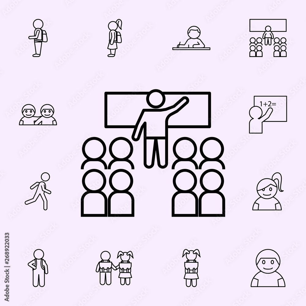 Poster classroom icon. school icons universal set for web and mobile