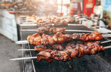 Barbecue cooked on the grill