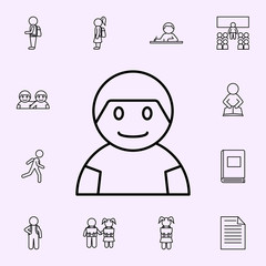 schoolboy icon. School icons universal set for web and mobile