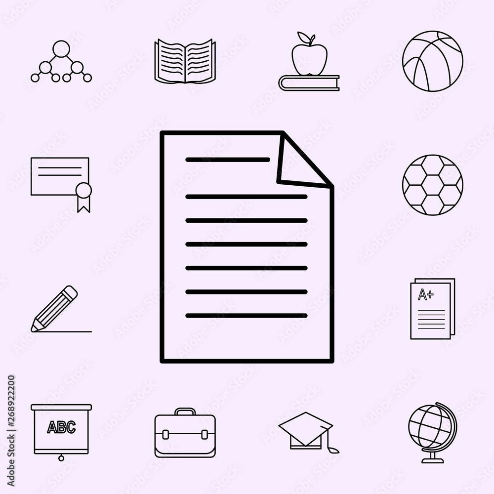 Poster notebook icon. school icons universal set for web and mobile