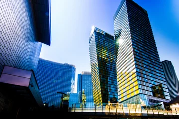 Selbstklebende Fototapete Las Vegas Wolkenkratzer in der Stadt