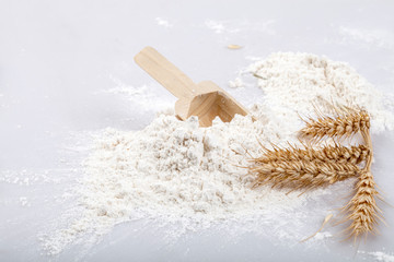 baking flour cookery over table