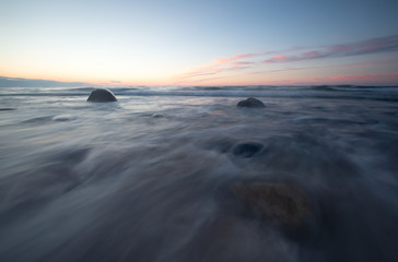 Fototapeta premium Ocean sunset photographed with long exposure