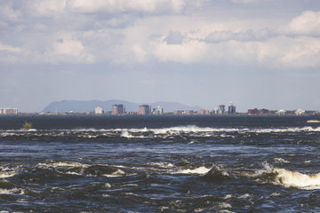 Obraz premium Lachine Rapids in the Lasalle borrough in Montreal, Quebec.