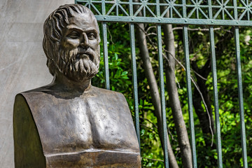 Bust of tragic poet Euripides