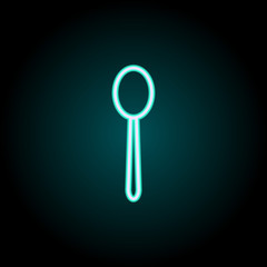 a spoon neon icon. Elements of kitchen set. Simple icon for websites, web design, mobile app, info graphics