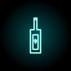 grape oil neon icon. Elements of kitchen set. Simple icon for websites, web design, mobile app, info graphics