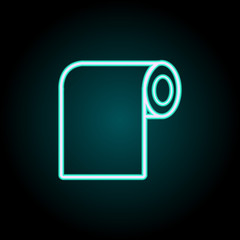 kitchen paper neon icon. Elements of kitchen set. Simple icon for websites, web design, mobile app, info graphics