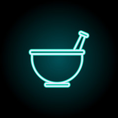 Spice grindel neon icon. Elements of kitchen set. Simple icon for websites, web design, mobile app, info graphics