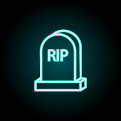 grave neon icon. Elements of Insurance set. Simple icon for websites, web design, mobile app, info graphics