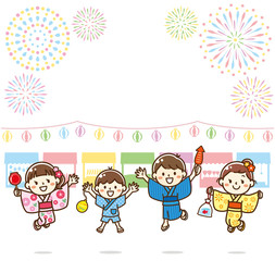 夏祭り　子供