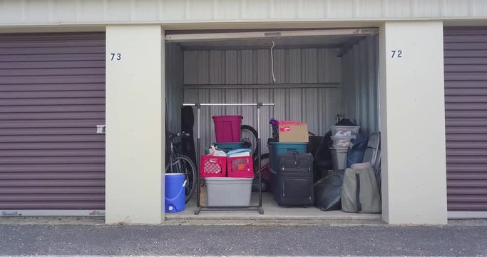 Smooth Shot of Open Storage Unit