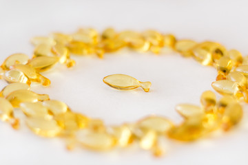 Fish oil in the form of fish