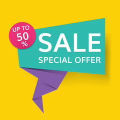 Half price sale sign